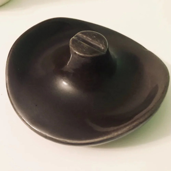 Vintage 1995 G Yewen Cow Wire Ball Crock Jar With Cowboy Hat Lid - Picture 9 of 16